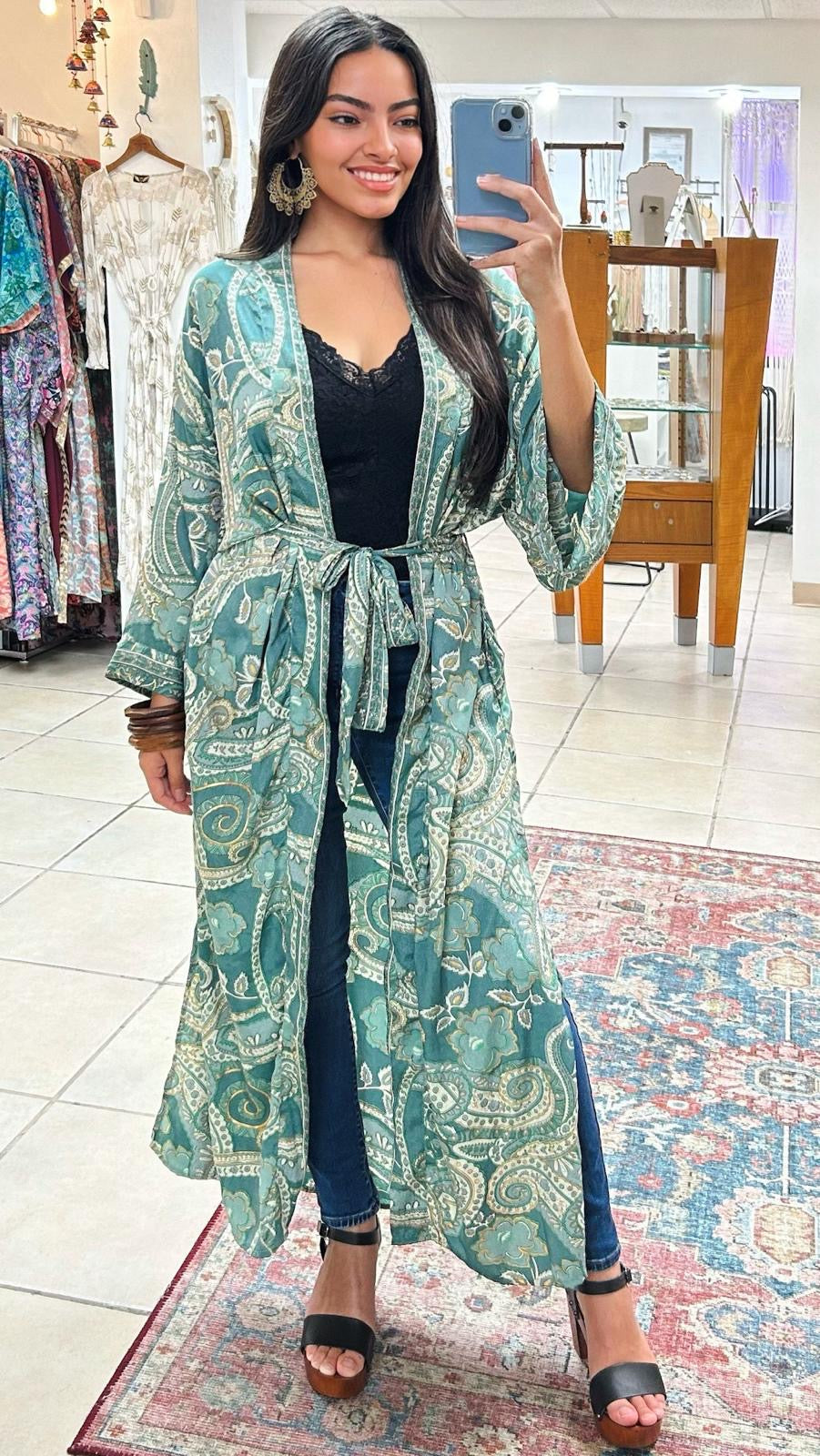 Boho Long Kimono