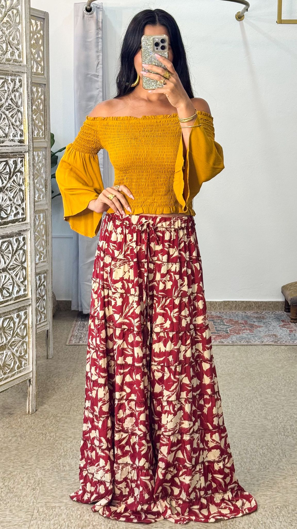 Hippie Skirt-Red