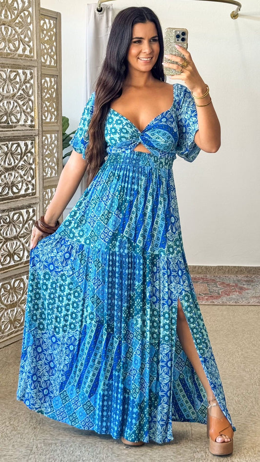 Bohemo Dress-Blue