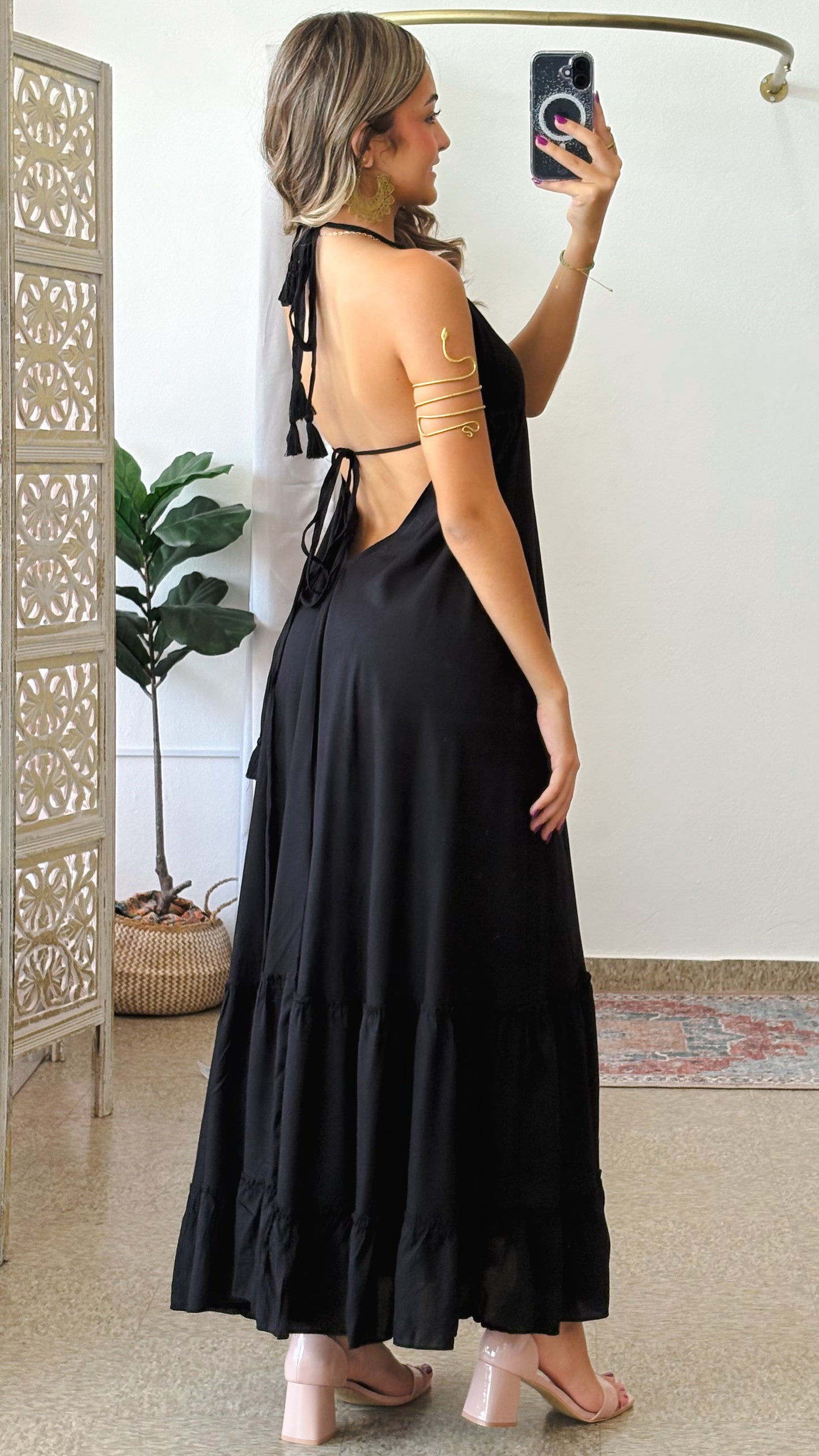 Bohemian Dress-Black