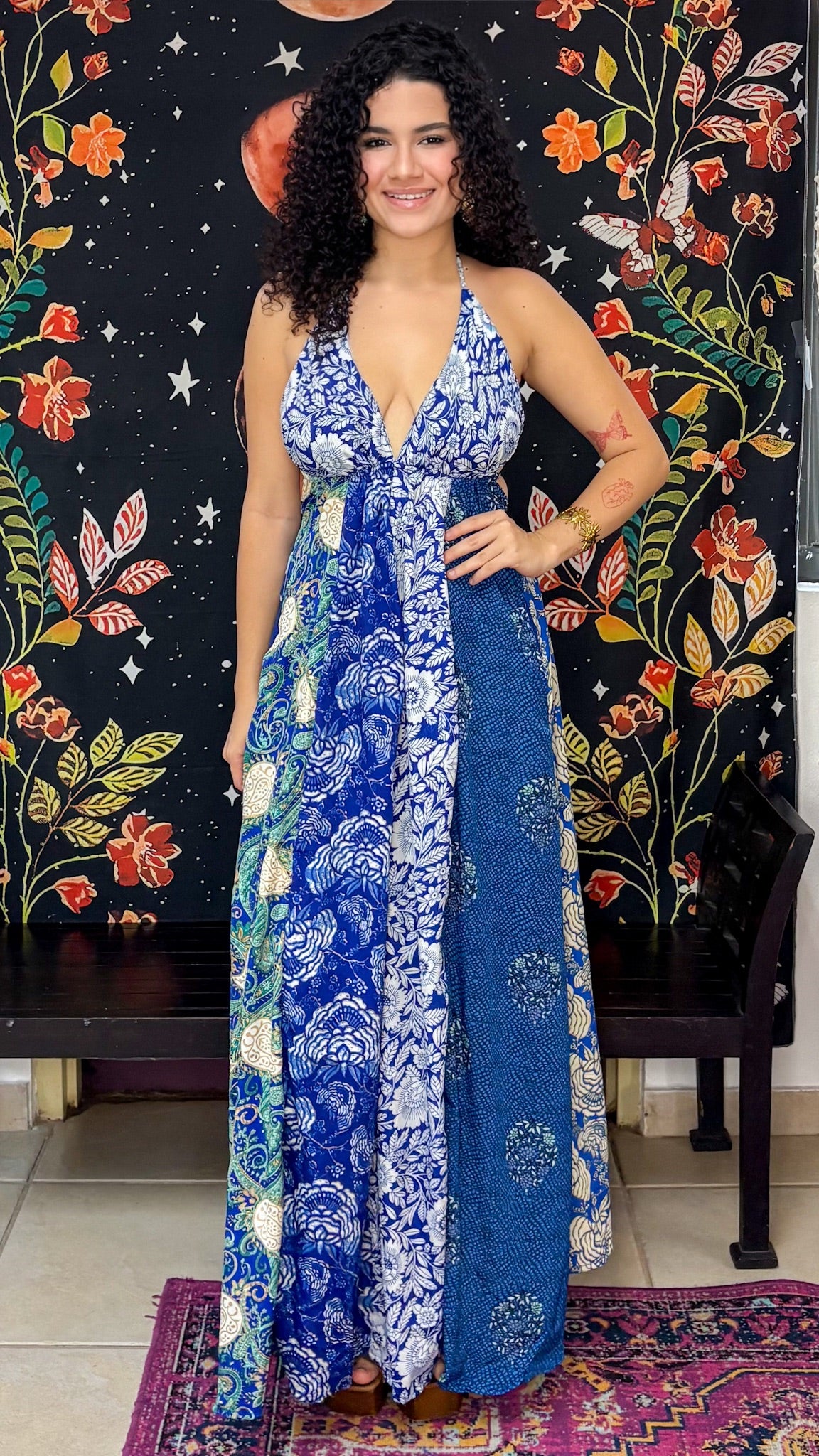 Boho Back Patchwork Dress