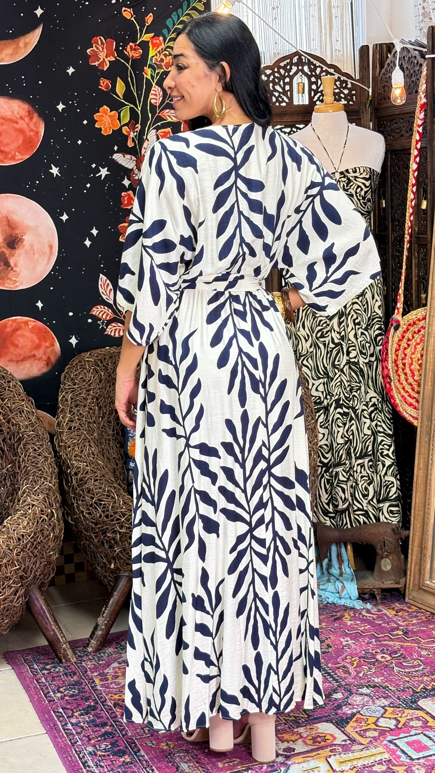 Damage Delilah Maxi Dress-Navy