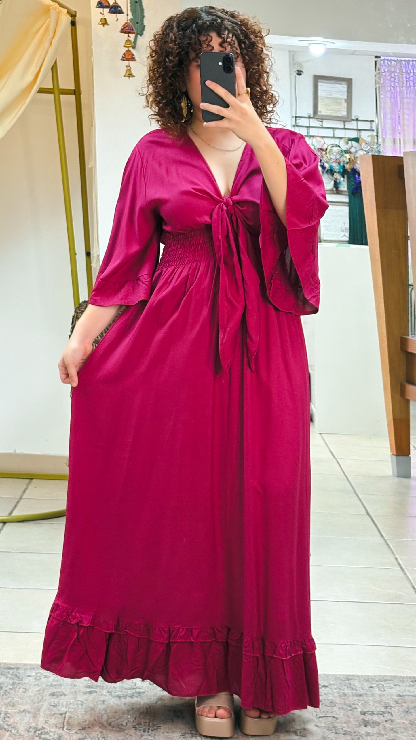 Nomad Maxi  Dress-Magenta