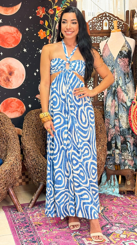 Talay Dress-Blue