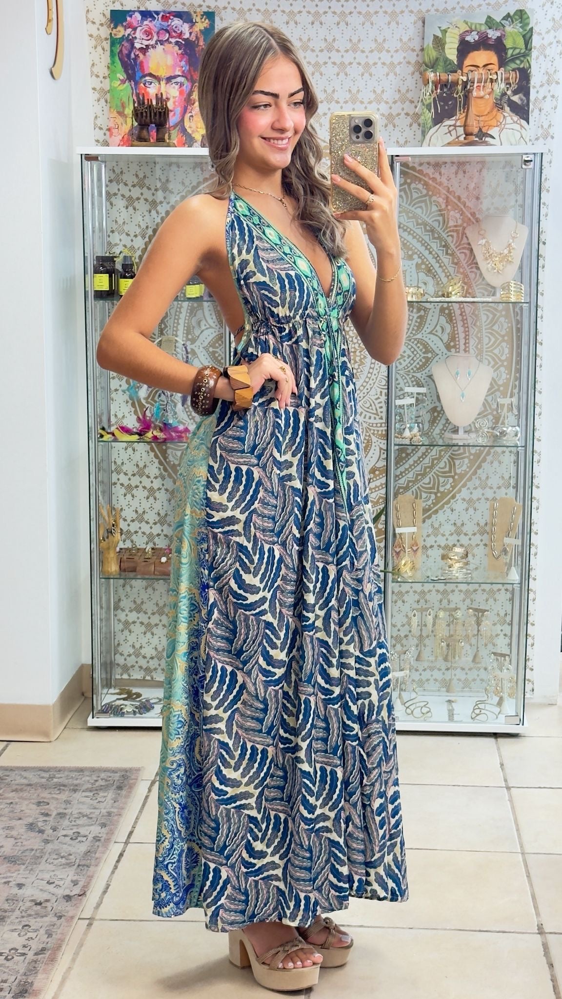 Boho Back Patchwork Dress