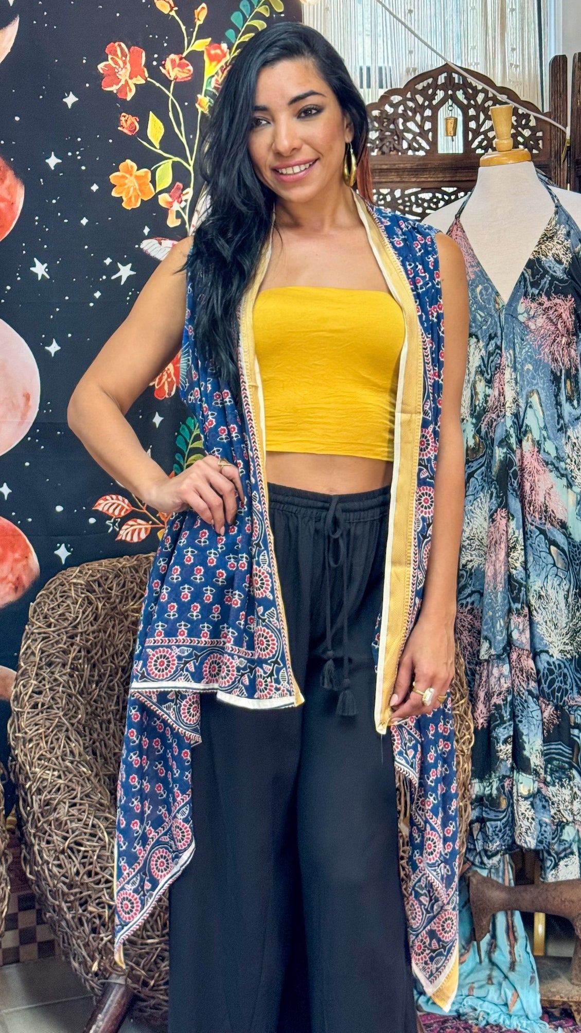 Boho Open Kimono Vest