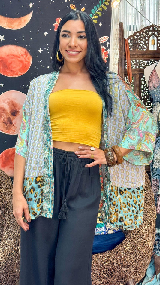 Boho Short Kimono