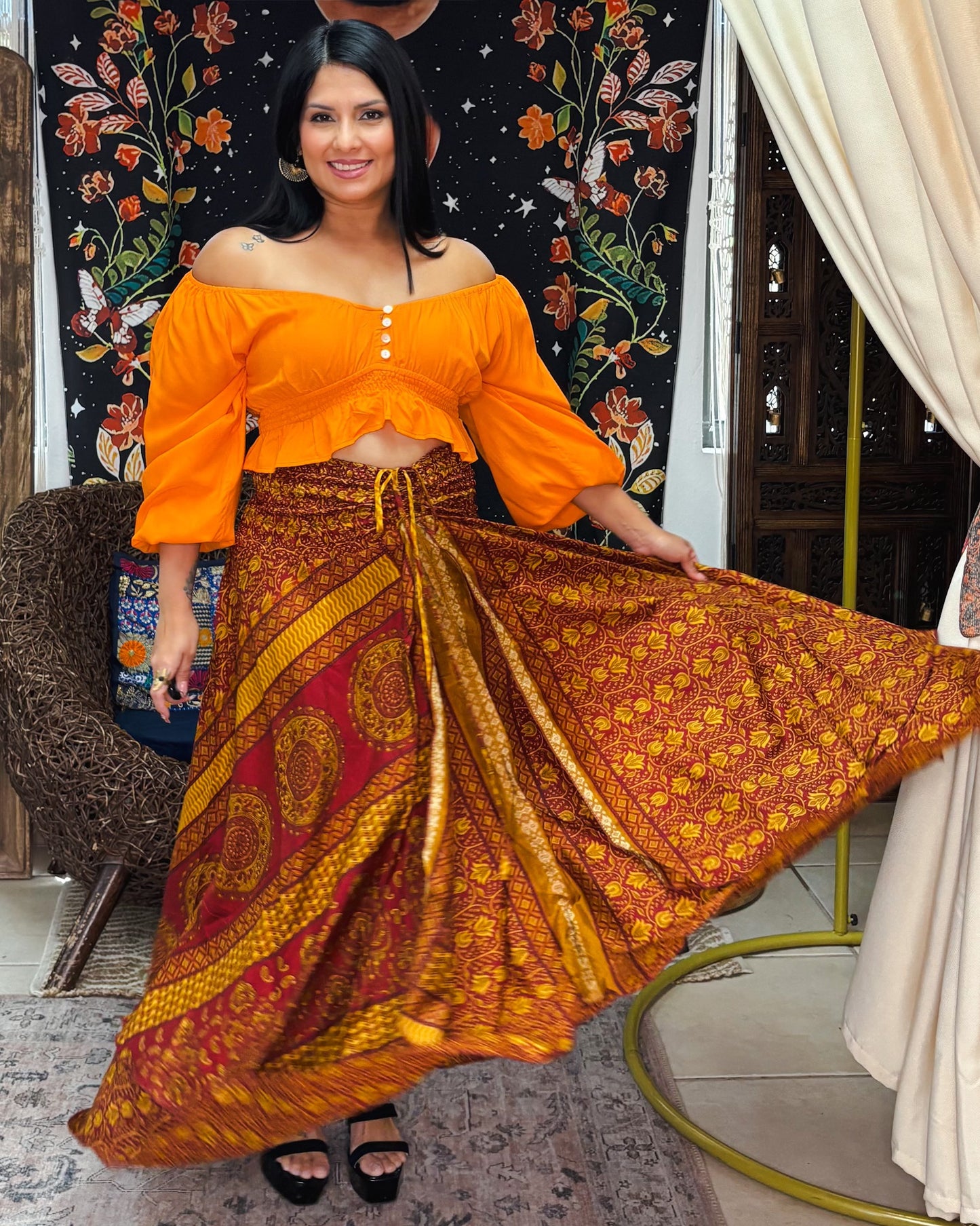 Kalinda Dress/Skirt-Burnt Orange