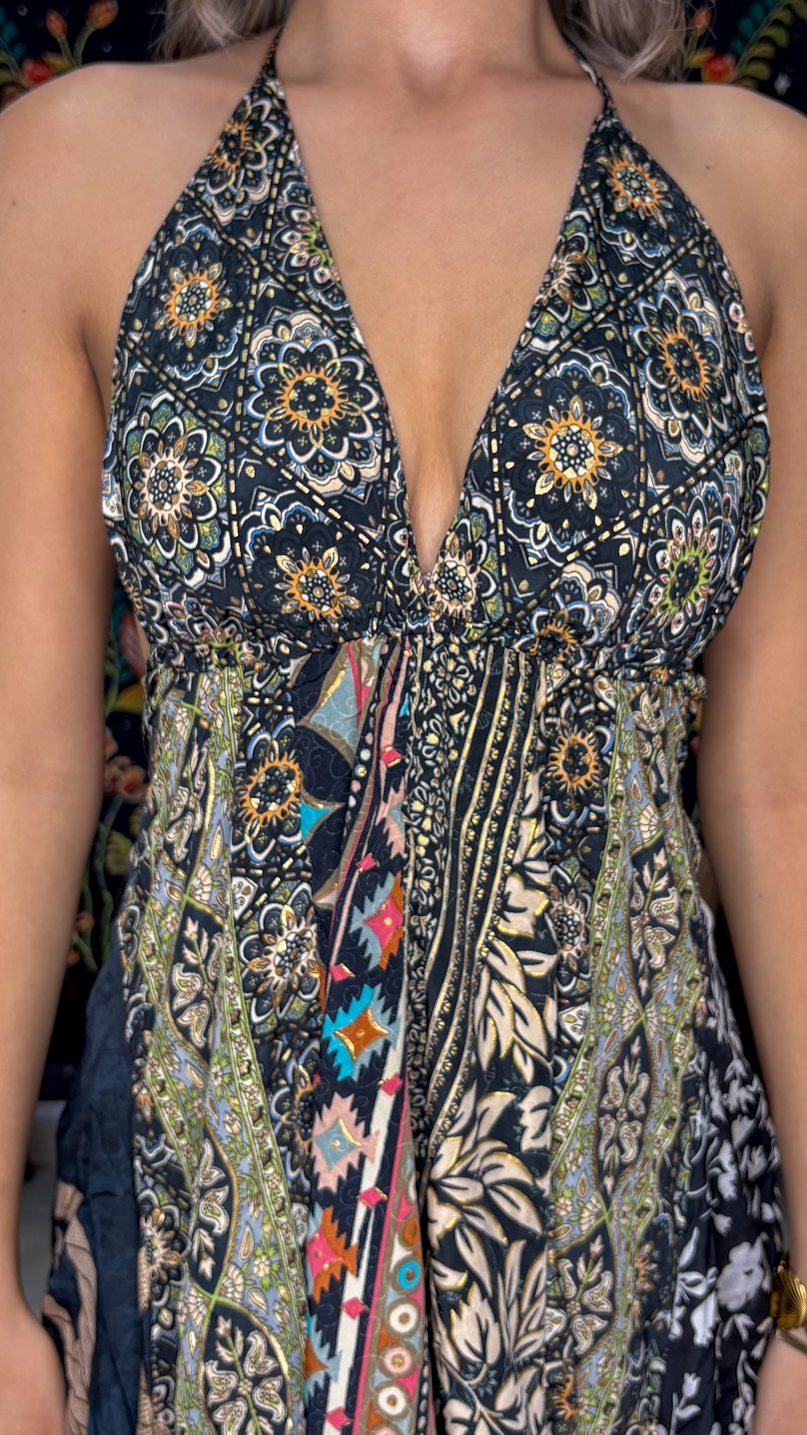 Boho Back Patchwork Dress