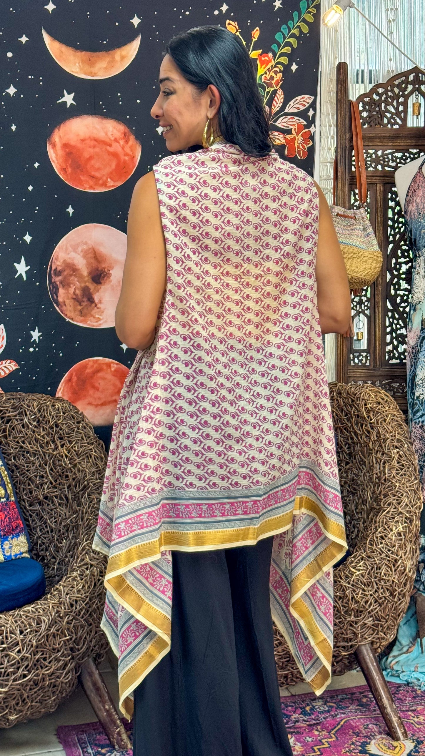 Boho Open Kimono Vest