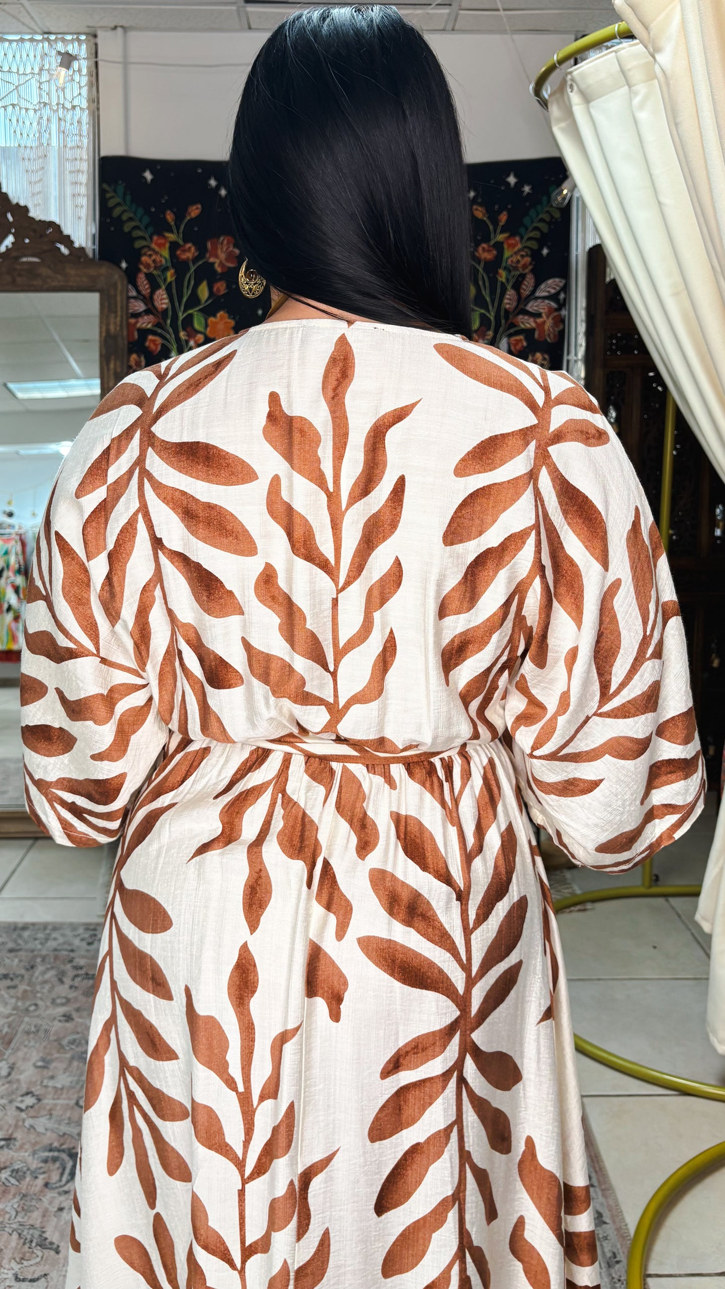 Delilah Maxi Dress-Brown