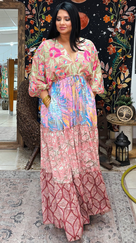 Nelly Patchwork Maxi Dress