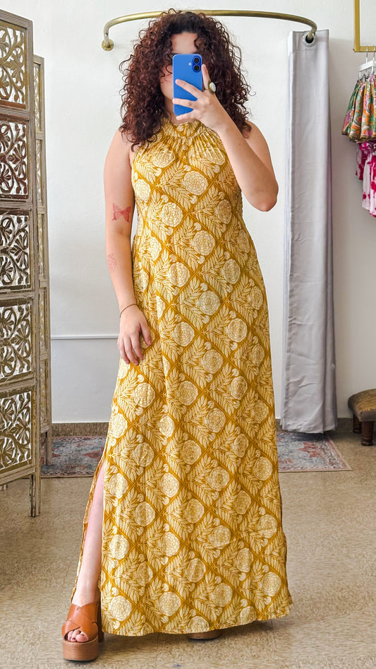 Nina Maxi Dress-Yellow