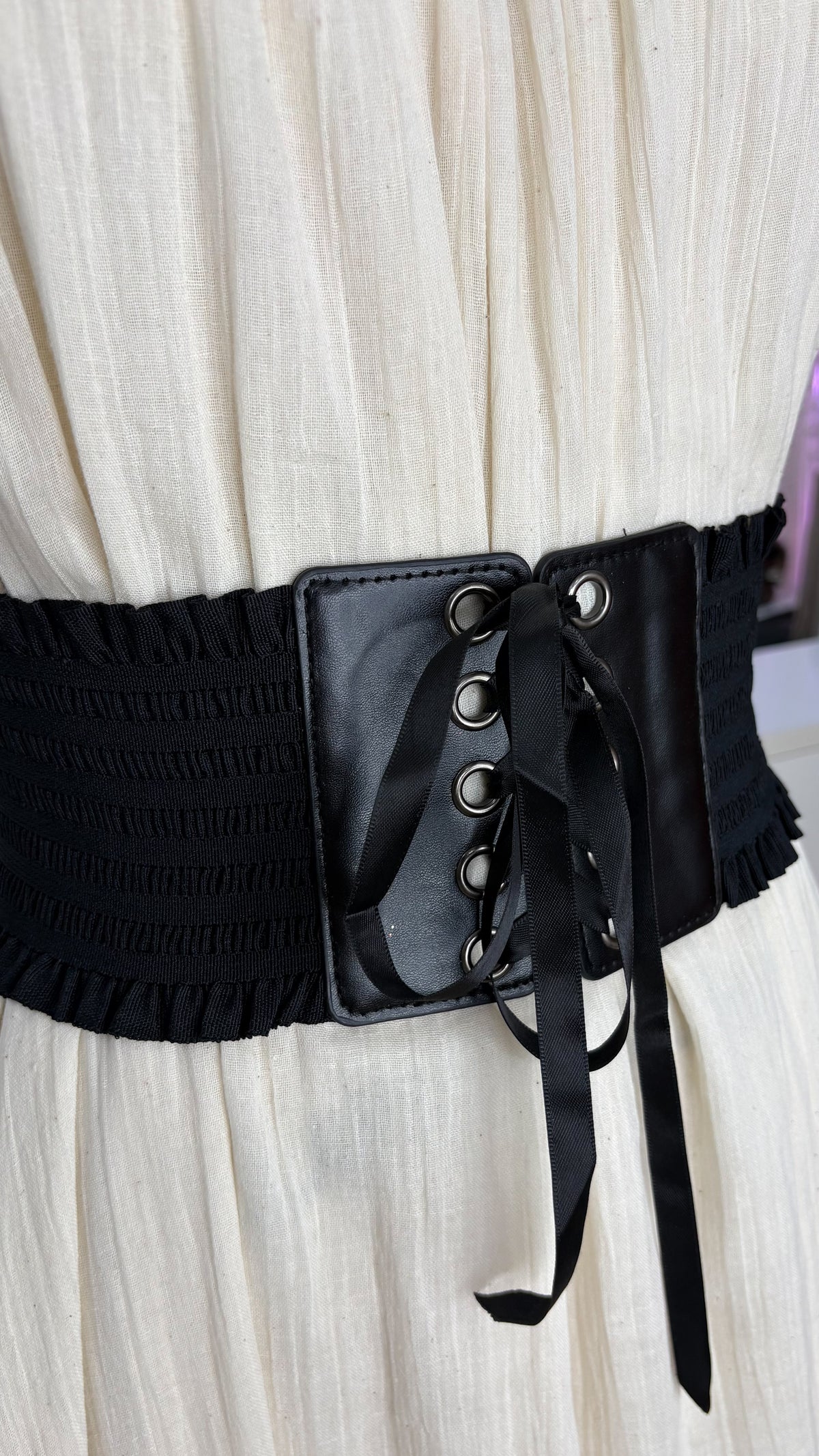 Morocco Lace-Up Elastic Corset Belt