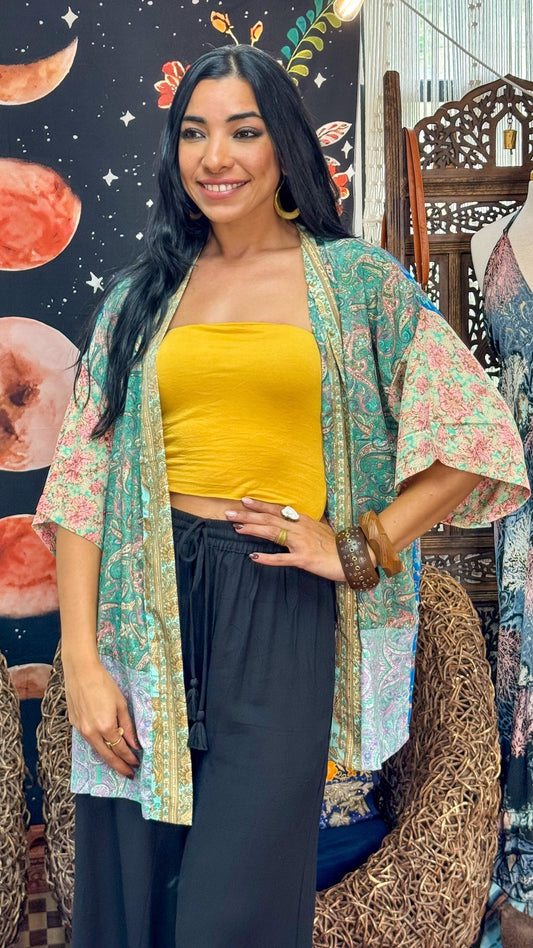 Boho Short Kimono