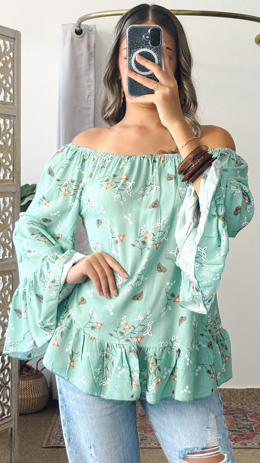 Hippie Off The Shoulder Top