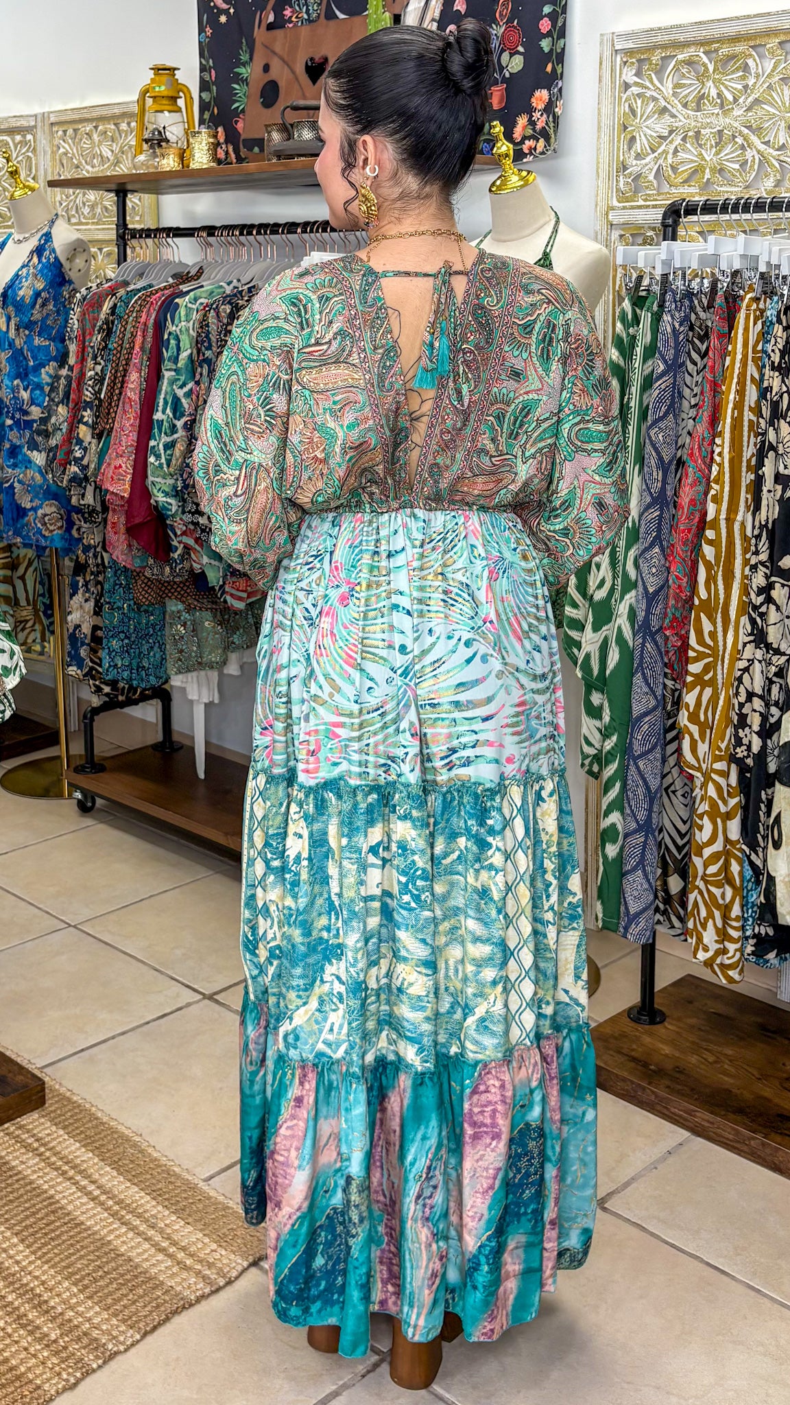 Nelly Patchwork Maxi Dress