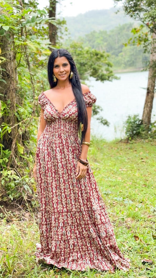 Peasant Viscose Dress