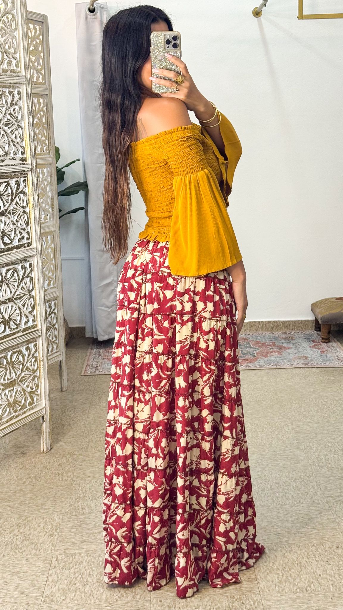 Hippie Skirt-Red