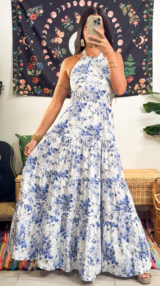 Garden Dress-Blue