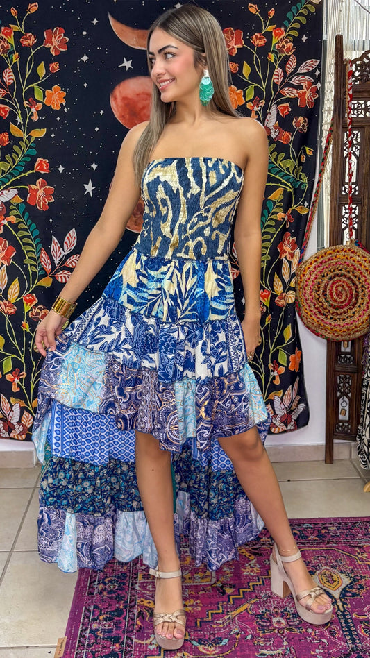 Akila Patchwork Dress