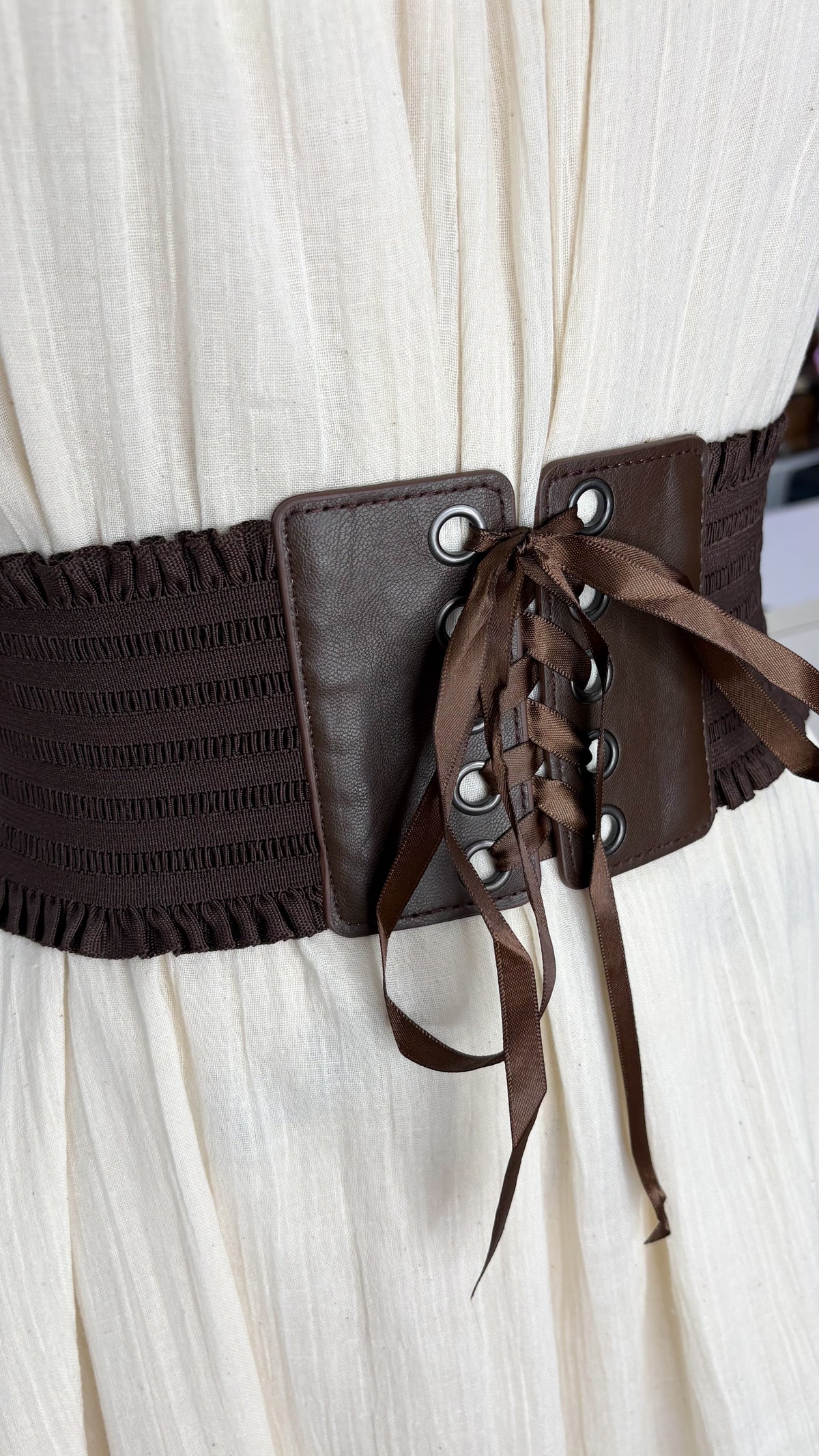 Morocco Lace-Up Elastic Corset Belt