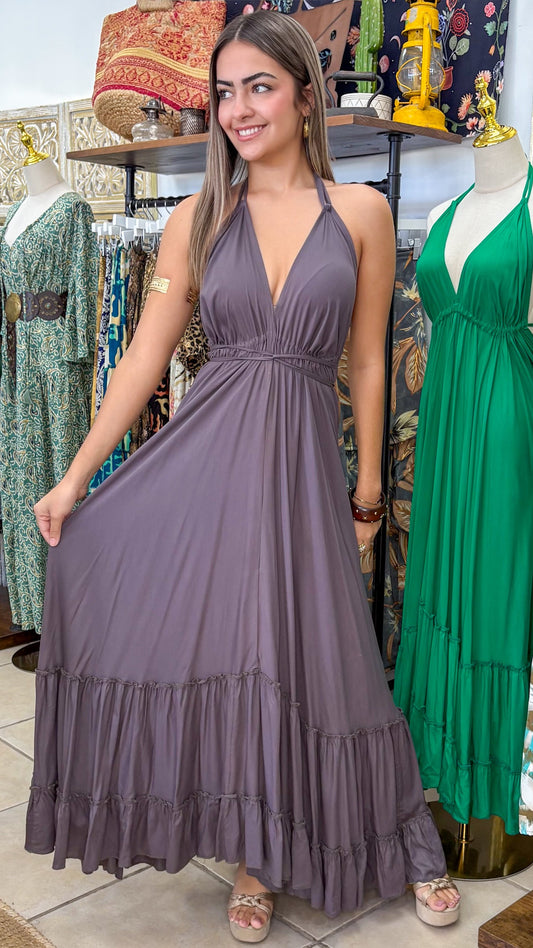 Bohemian Dress-Gray