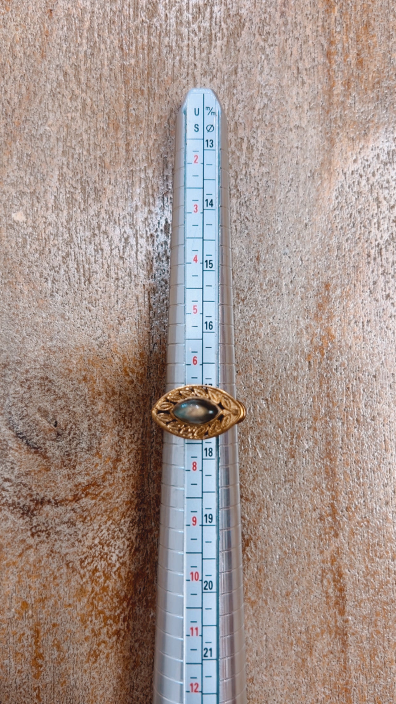 Stone Brass Ring #7