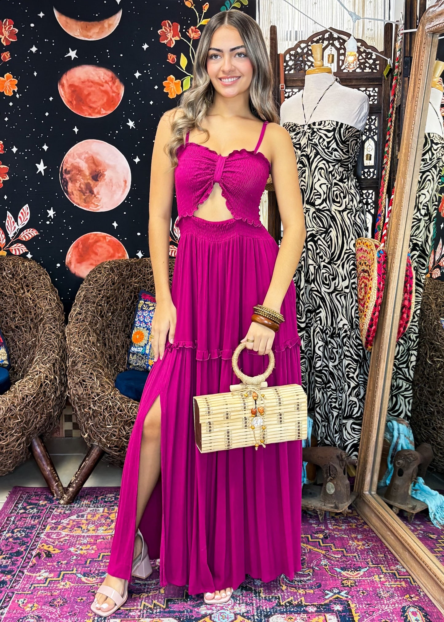 Taro Maxi Dress-Pink