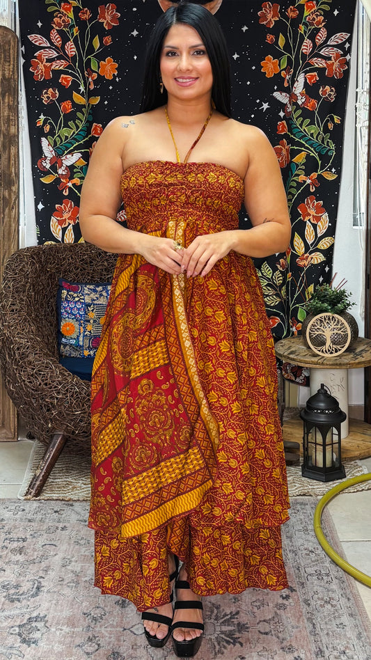 Kalinda Dress/Skirt-Burnt Orange