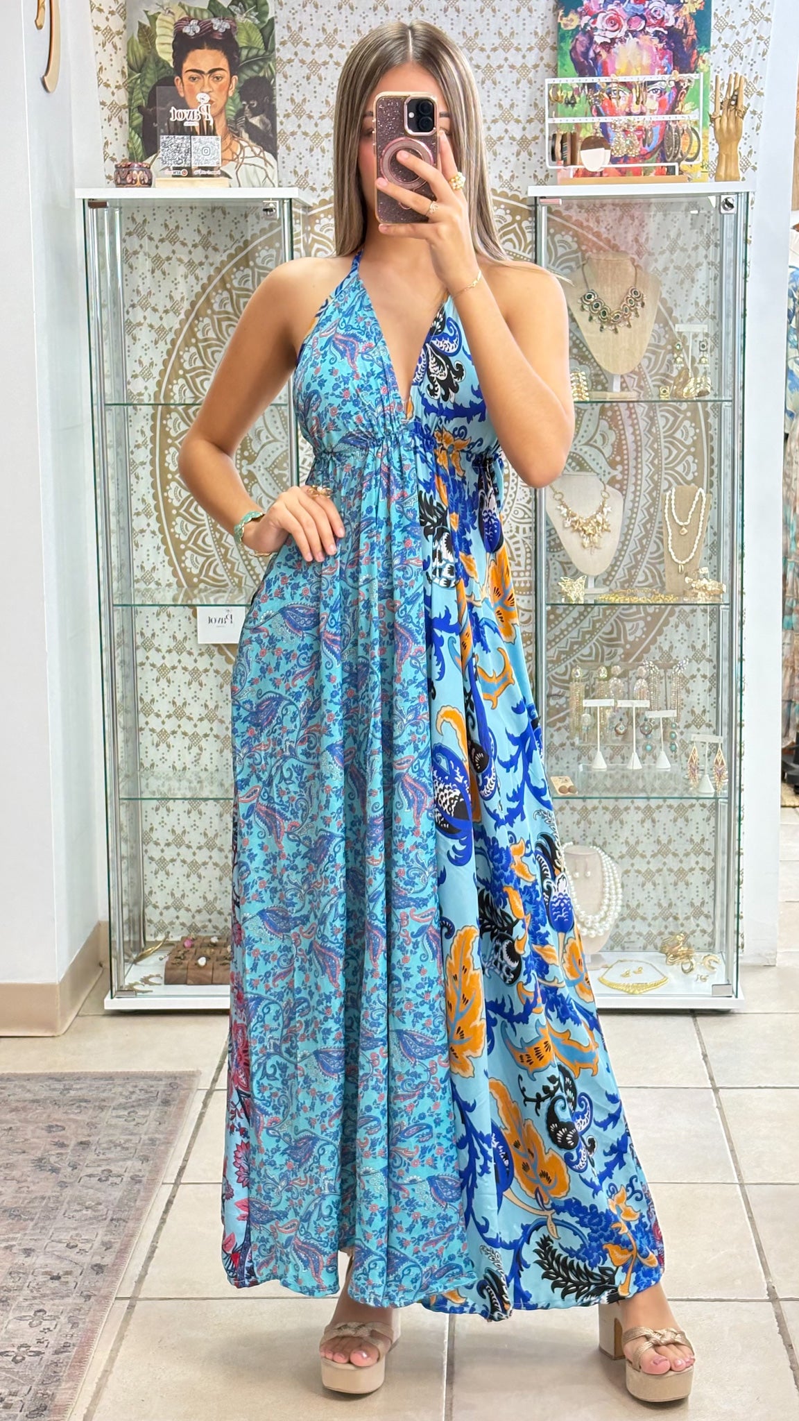 Boho Back Patchwork Dress