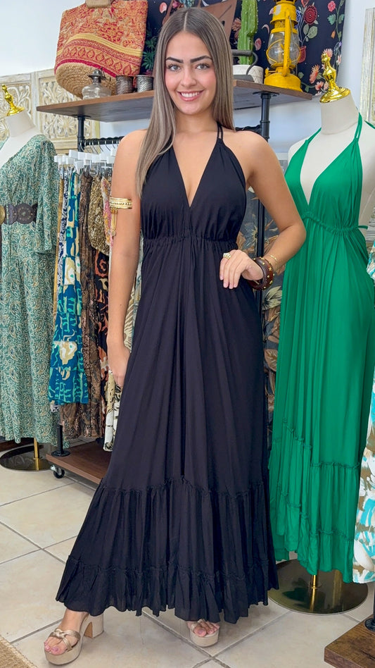 Bohemian Dress-Black