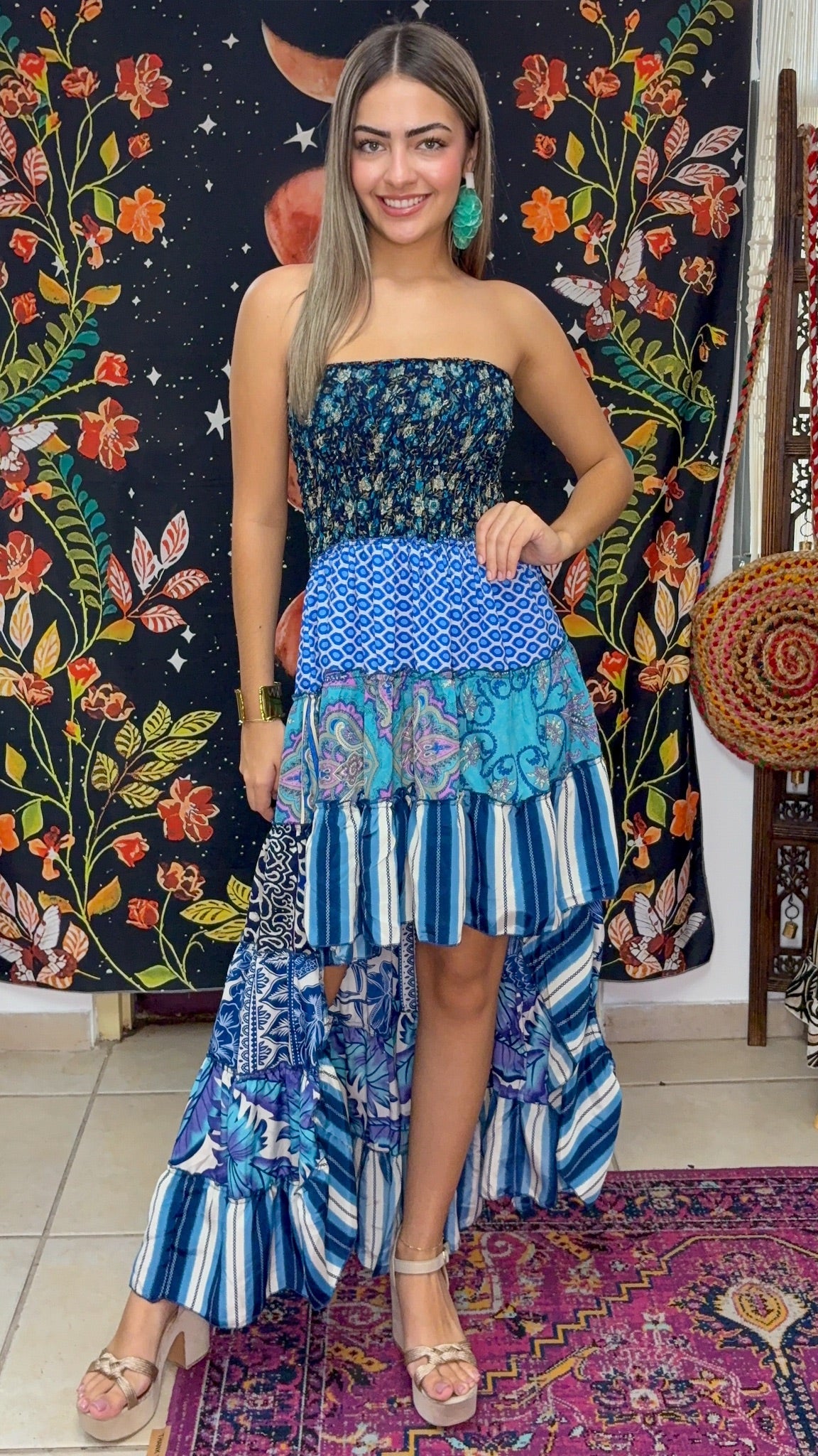 Akila Patchwork Dress