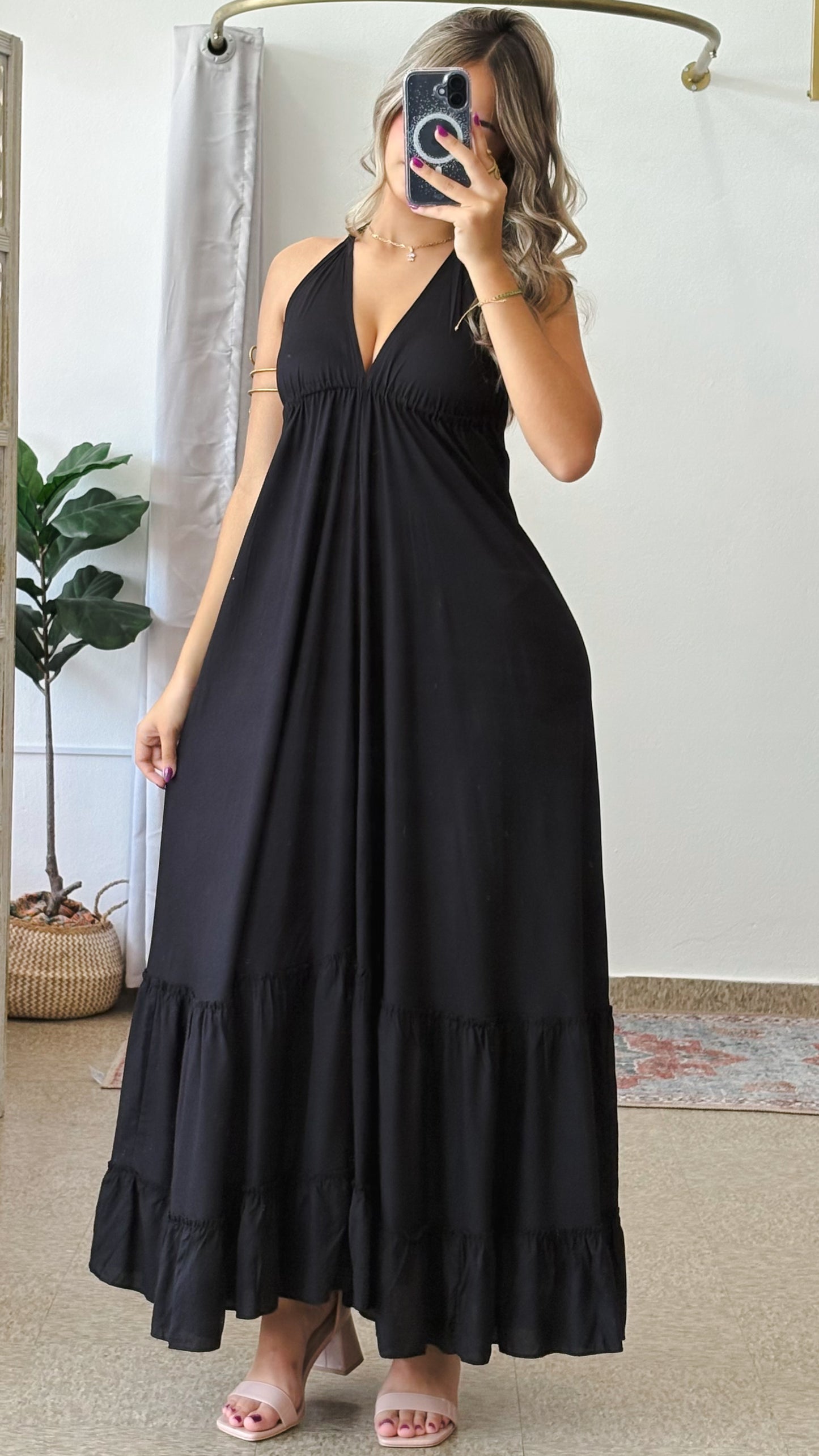 Bohemian Dress-Black