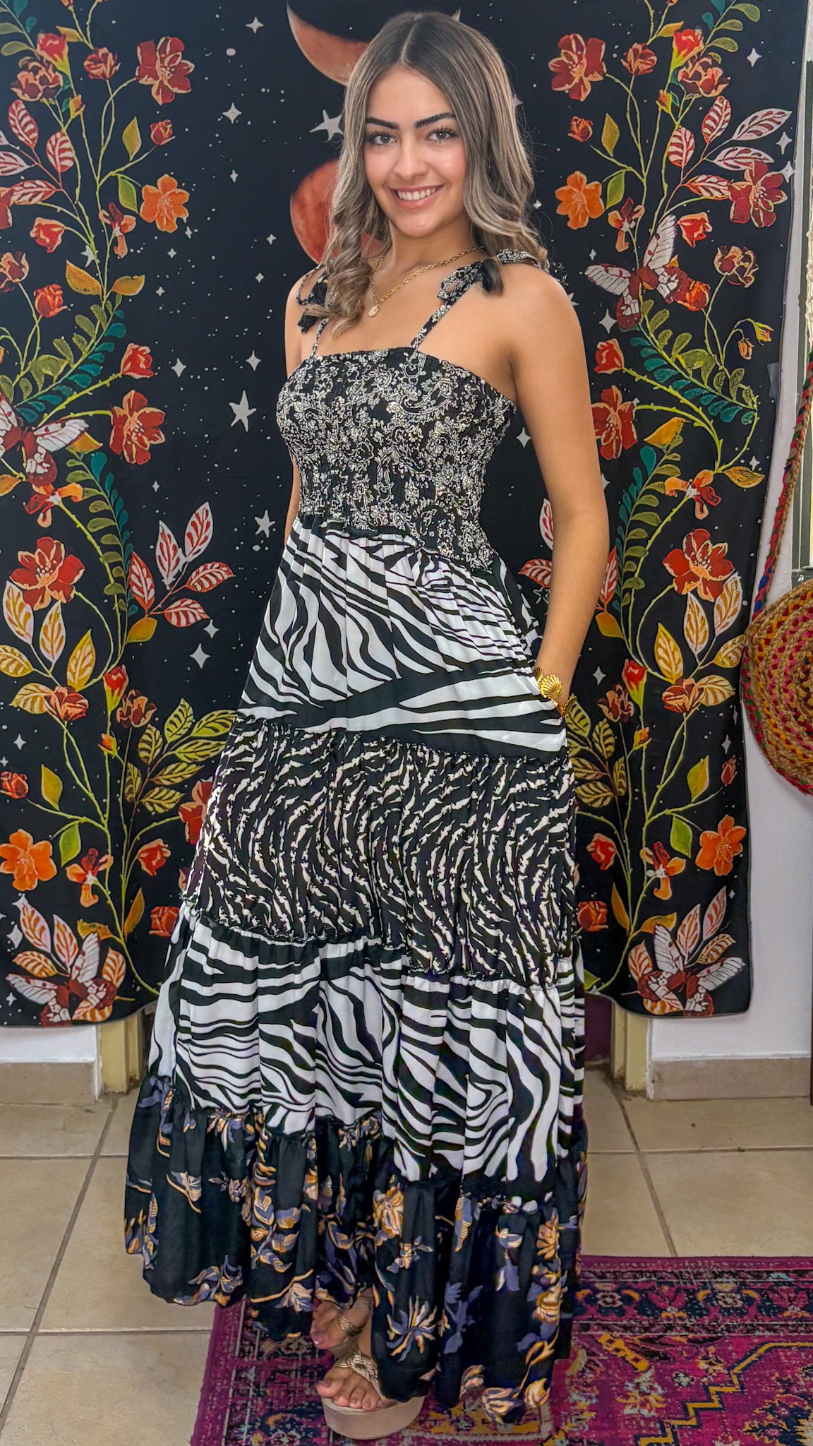 Bella Patchwork Maxi Dress