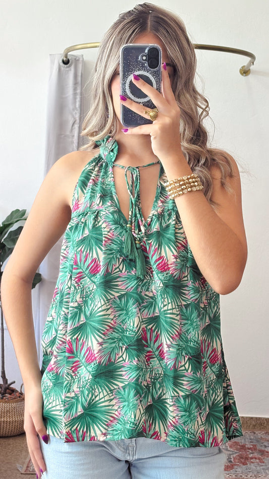 Ruffle Neck Top
