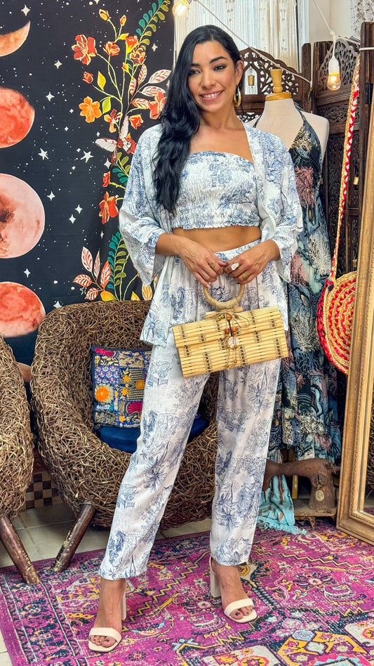 Aroah Top & Pant Set- Navy