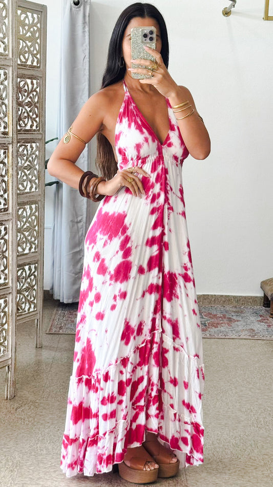Bohemian Dress-Pink