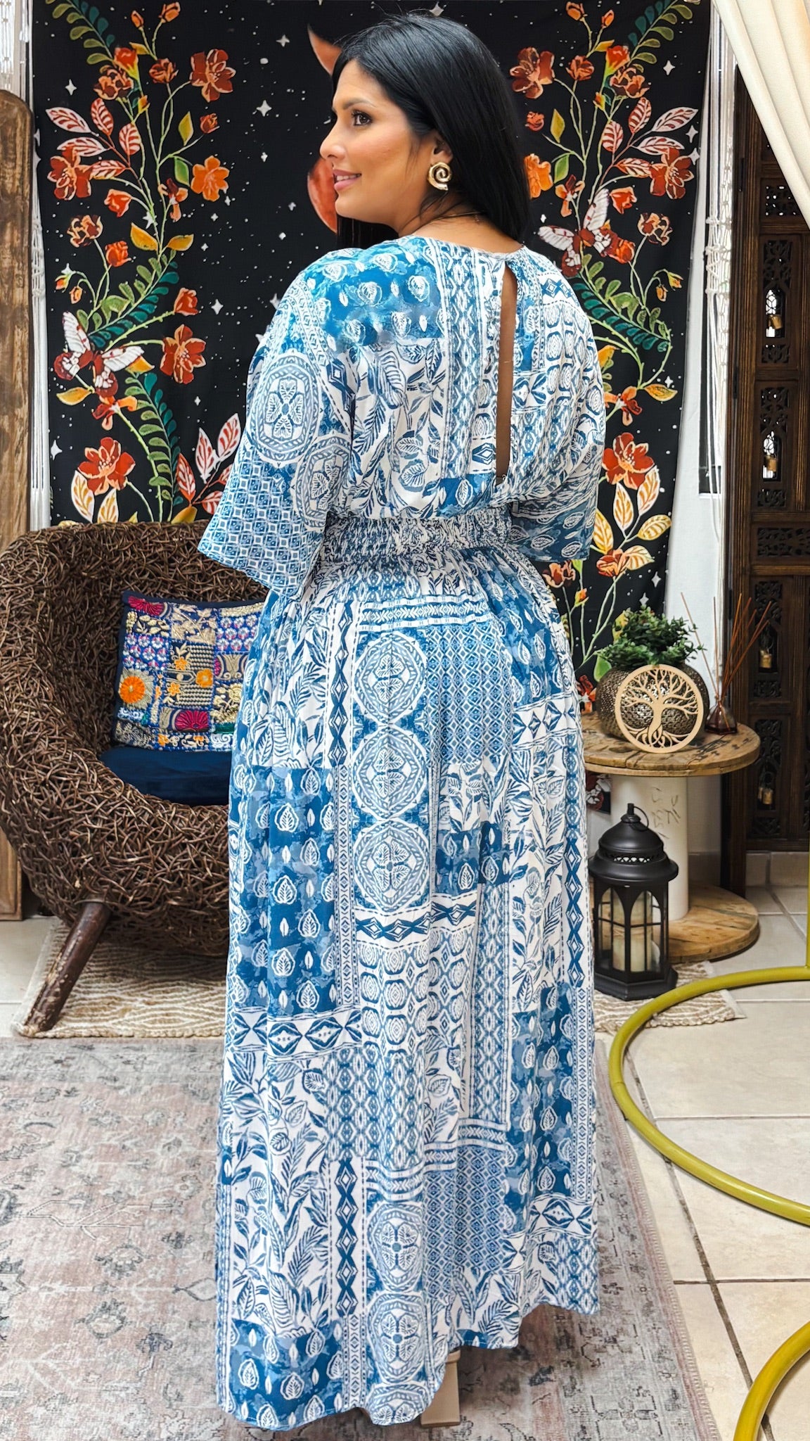 Amapola Dress-Blue