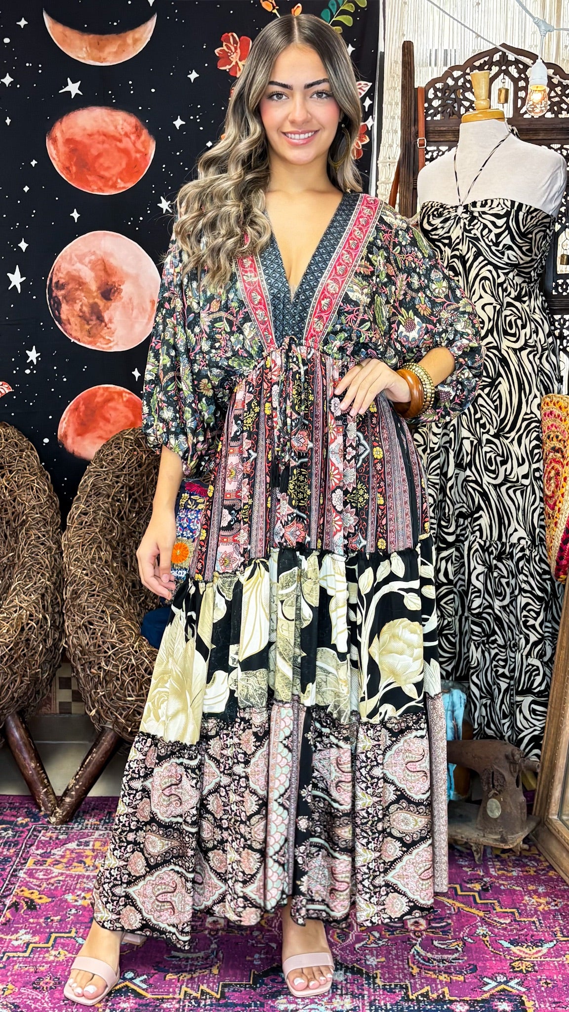 Nelly Patchwork Maxi Dress