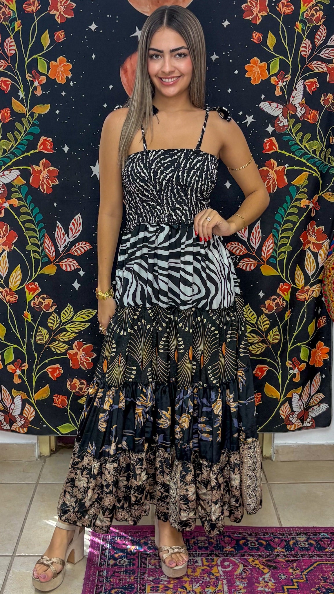 Bella Patchwork Maxi Dress