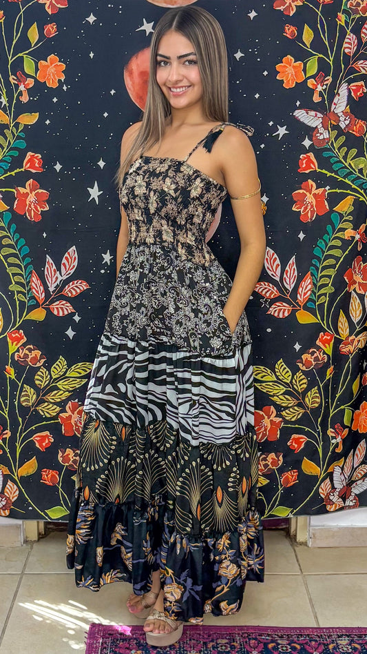 Bella Patchwork Maxi Dress