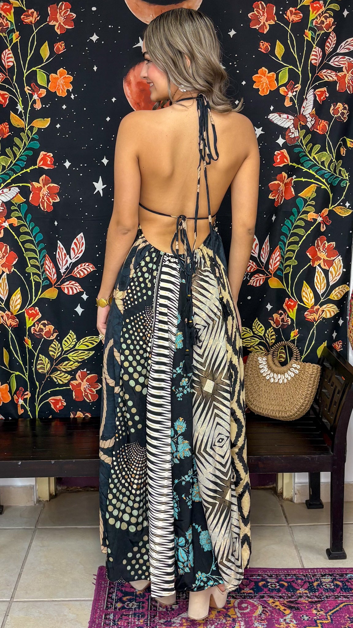 Boho Back Patchwork Dress