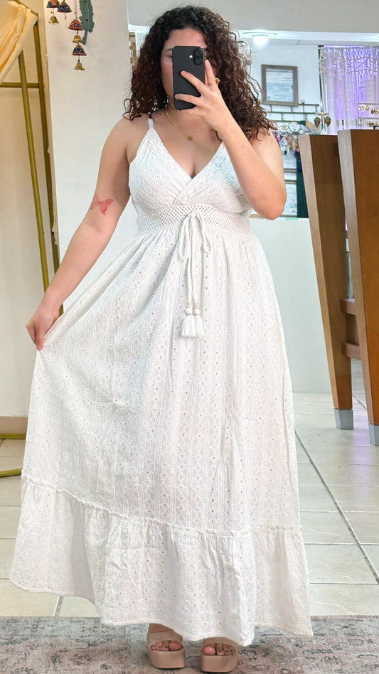 Boho Serenity Dress-White