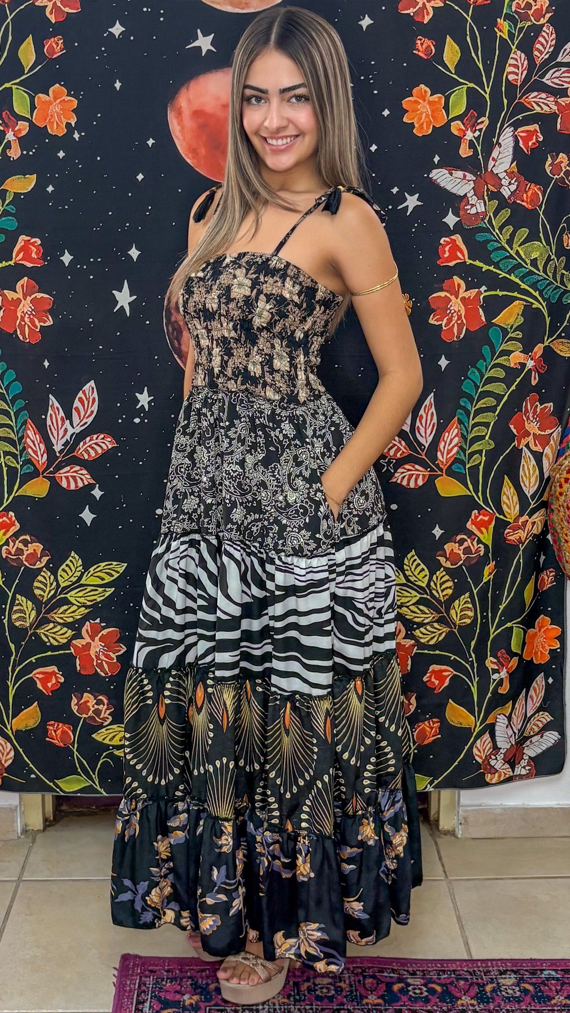 Bella Patchwork Maxi Dress