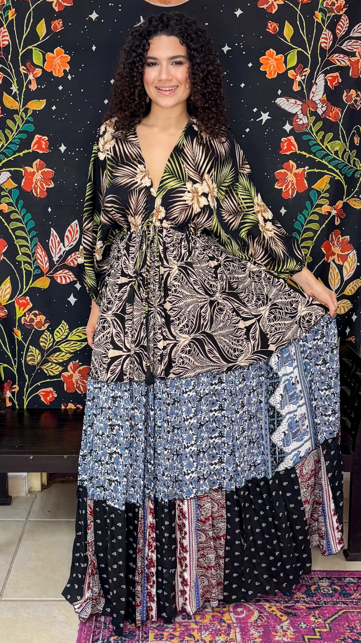 Nelly Patchwork Maxi Dress