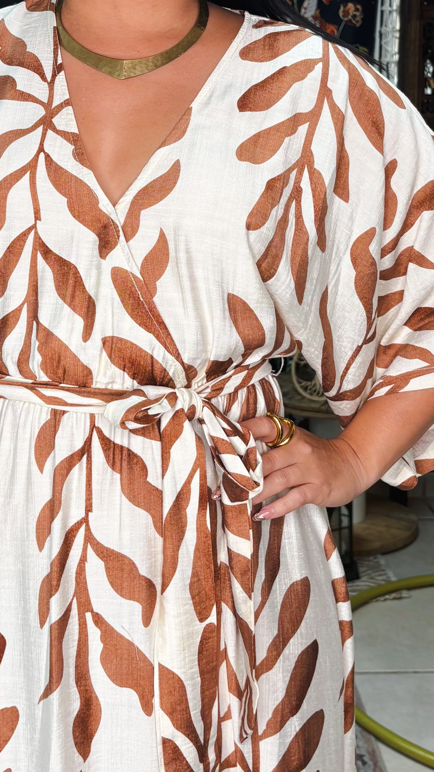 Delilah Maxi Dress-Brown