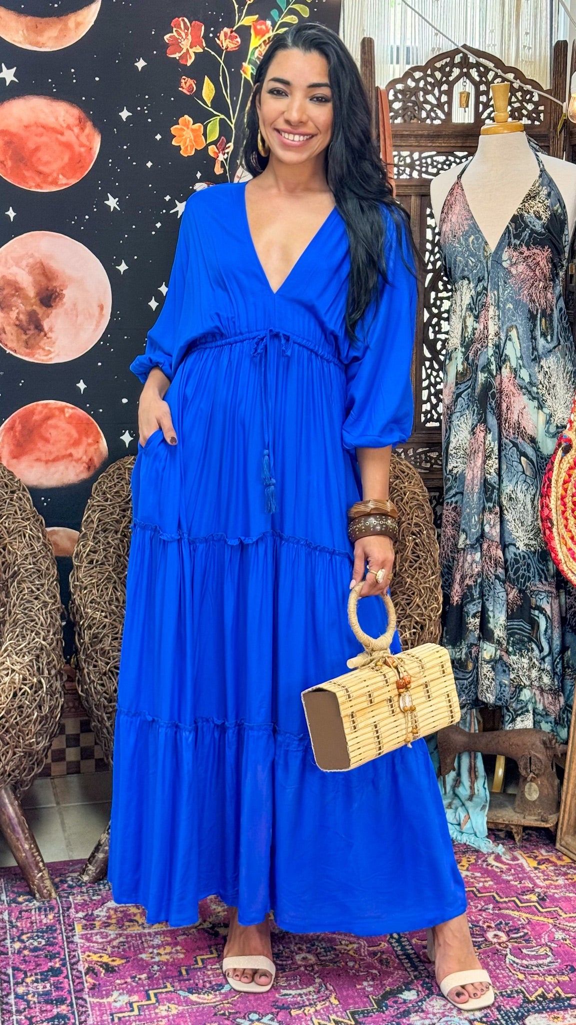 Nelly Maxi Dress-Royal