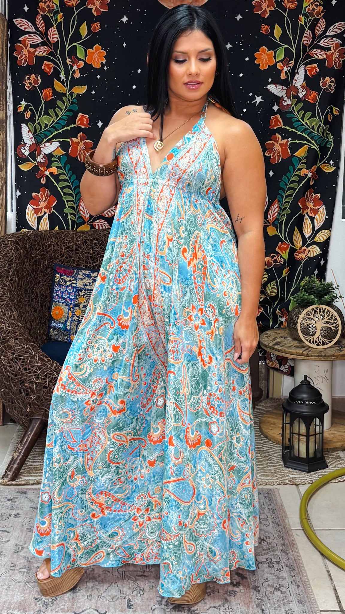 Boheme Whisper Jumpsuit-ocean