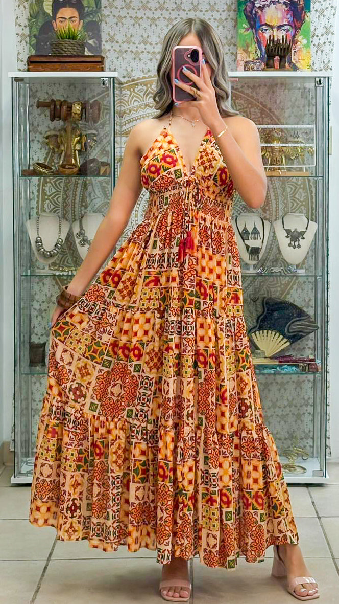 Eloise Dress-Gold